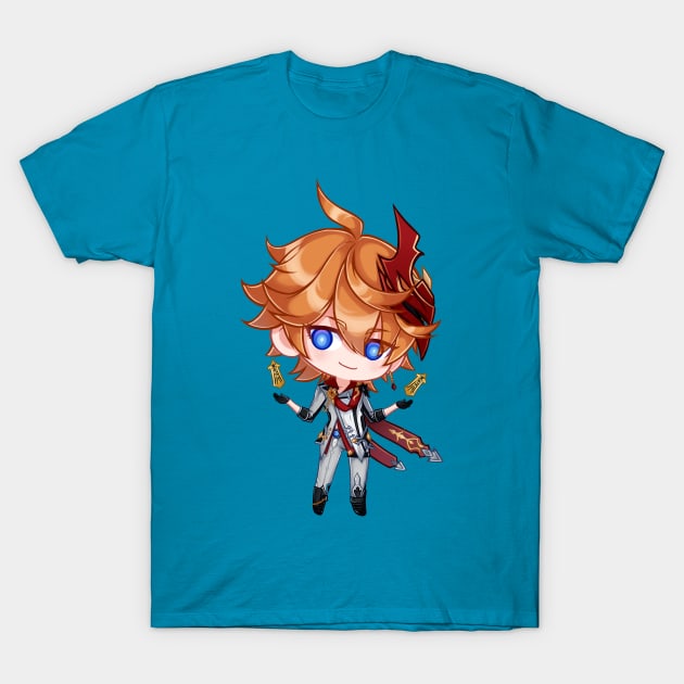 Tartaglia chibi T-Shirt by HellaKumii